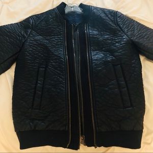 BLACK FAUX LEATHER JACKET